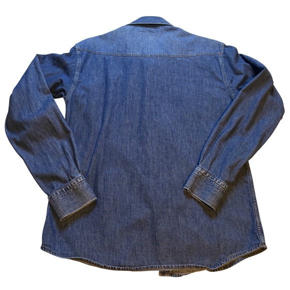 Ariat Womens Retro Fit Denim Western Pearl Snap Shirt Medium Wash Blue Cotton M - Picture 5 of 6